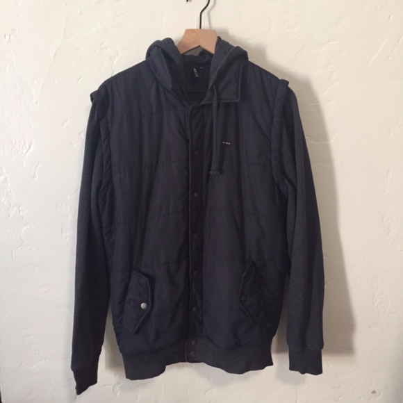 RVCA Other - RVCA Puffer Vest Sweatshirt Jacket